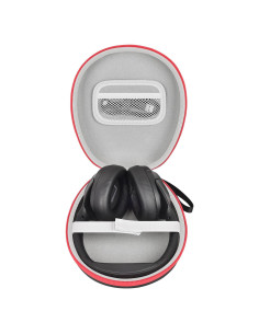 Estuche Universal para Auriculares COMECASE Negro con Cremallera Roja