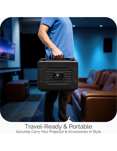Funda de Viaje CASEMATIX para Proyector 40.64x33.02x15.24cm