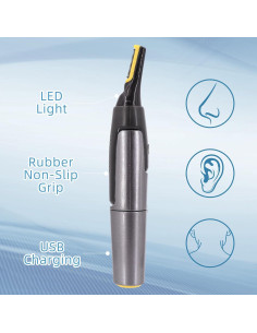 Recortador de Vello Nasal CeqCin Recargable Impermeable 2