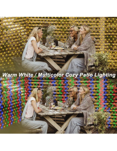 Luces de Red LED ZAIYW 6.1m x 4m Cambio de Color Dual 2