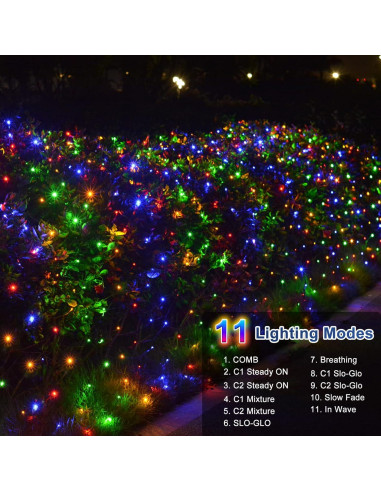 Luces de Red LED ZAIYW 6.1m x 4m Cambio de Color Dual