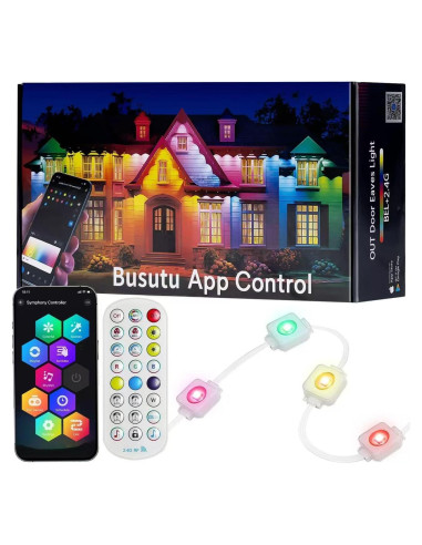 Luces LED exteriores RGB Busutu 15.24m 30 lámparas IP67