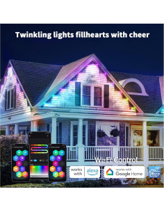 Luces LED exteriores RGB Busutu 15.24m 30 lámparas IP67 2