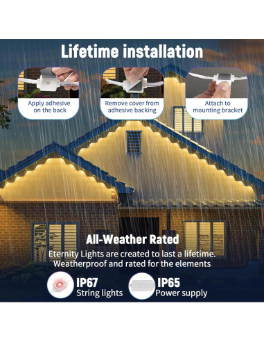 Luces LED exteriores RGB Busutu 15.24m 30 lámparas IP67