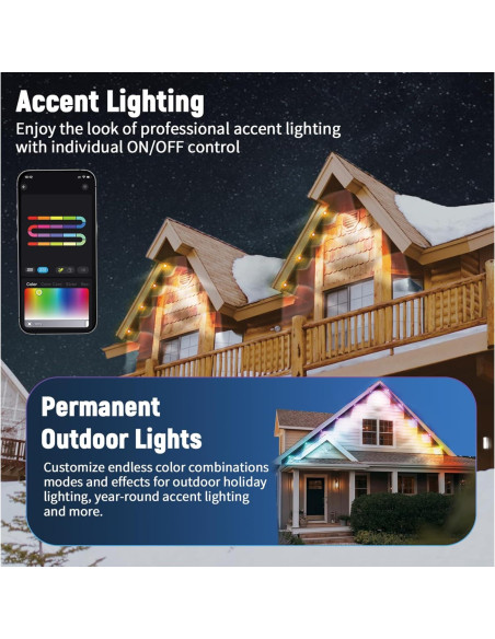 Luces LED exteriores RGB Busutu 15.24m 30 lámparas IP67