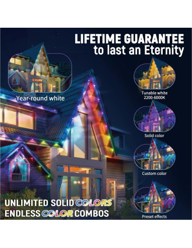 Luces LED exteriores RGB Busutu 15.24m 30 lámparas IP67