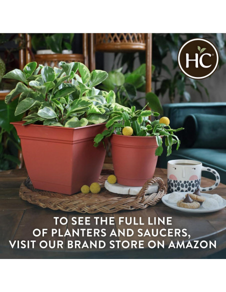 Maceta Cuadrada 20.32 cm Azul Pizarra The HC Companies