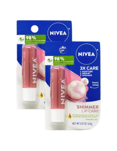 Bálsamo Labial Brillante Nivea 4.8g Hidratante x2
