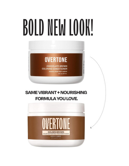 Acondicionador de Color Semipermanente Overtone 226 g Marrón Chocolate