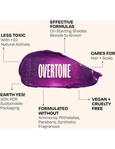 Acondicionador de Color Semipermanente Overtone 226 g Marrón Chocolate