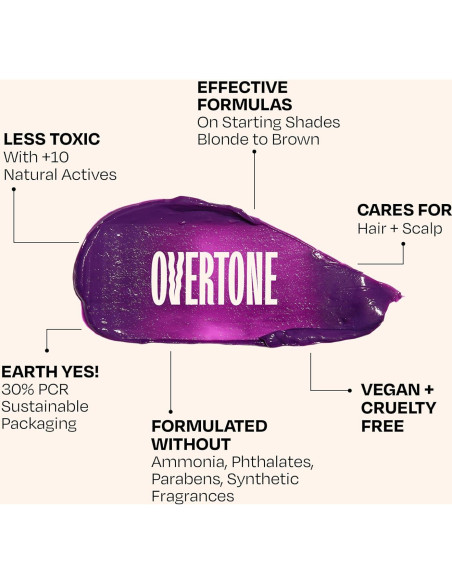 Acondicionador de Color Semipermanente Overtone 226 g Marrón Chocolate