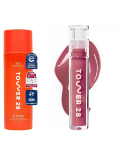 Brillo de Labios Lechoso Tower 28 + Limpiador SOS 150 ML