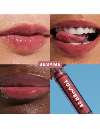 Brillo de Labios Lechoso Tower 28 + Limpiador SOS 150 ML