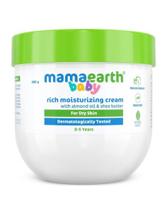 Crema Hidratante Mamaearth para Bebés 200g con Almendra y Karité
