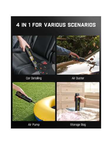 Aspiradora de Coche Inalámbrica Fanttik Slim V10 Apex 4 en 1