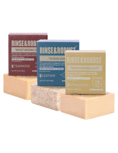 Set de Jabón Natural Rinse & Robust para Hombres 3 Barras