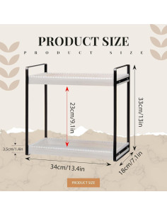 Organizador de Encimera de Baño DoubleFill MEE2610 2 Niveles Blanco 2