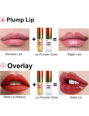 Juego de Aumento de Labios Rosarden - Voluminizador Hidratante