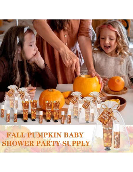 24 Sets Crema de Manos y Bálsamo Labial Calabaza Dansib