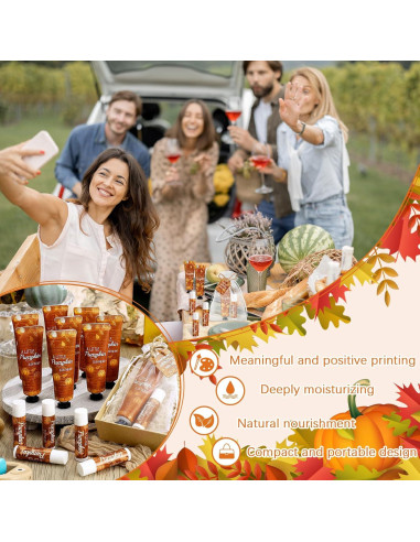 24 Sets Crema de Manos y Bálsamo Labial Calabaza Dansib