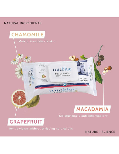 Toallitas Corporales y para Patas TrueBlue - 100 Unidades
