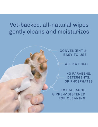 Toallitas Corporales y para Patas TrueBlue - 100 Unidades