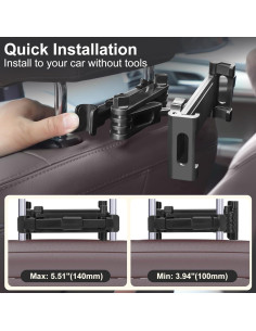 Soporte para Tableta Kairiyard para Coche 3 en 1 Ajustable 2