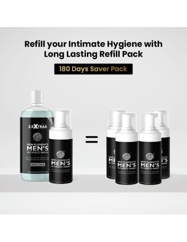 Skin Elements Lavado Íntimo Hombre Jumbo 420 ml con Recarga
