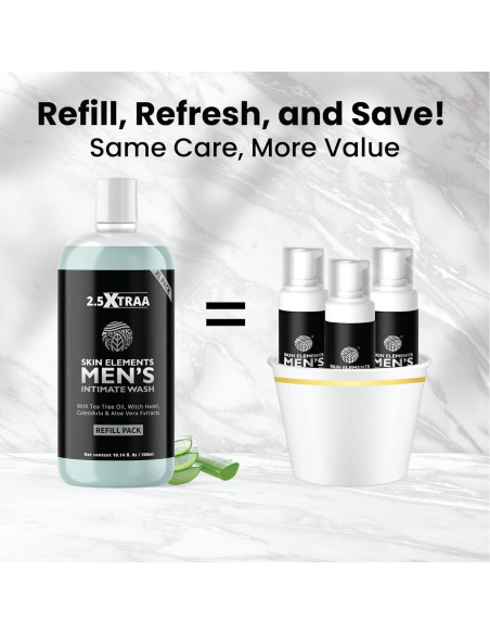 Skin Elements Lavado Íntimo Hombre Jumbo 420 ml con Recarga