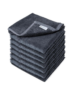 Juego de Toallas de Mano Loran 6 Piezas Gris Carbón 33x33cm