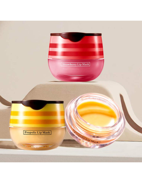 Mascarilla Labial Hidratante Qawnfy - 4 Piezas Fresa y Miel