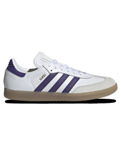 Zapatos de fútbol adidas Samba Messi Hombre IH8161 Blanco/Púrpura Talla 10