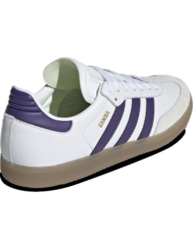 Zapatos de fútbol adidas Samba Messi Hombre IH8161 Blanco/Púrpura Talla 10