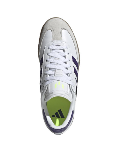 Zapatos de fútbol adidas Samba Messi Hombre IH8161 Blanco/Púrpura Talla 10