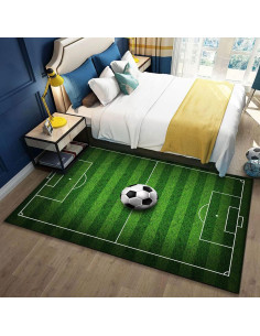 Alfombra de área KEBEXXY 2.6x4m antideslizante fútbol niños 2