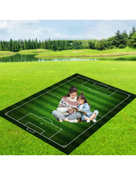 Alfombra de área KEBEXXY 2.6x4m antideslizante fútbol niños