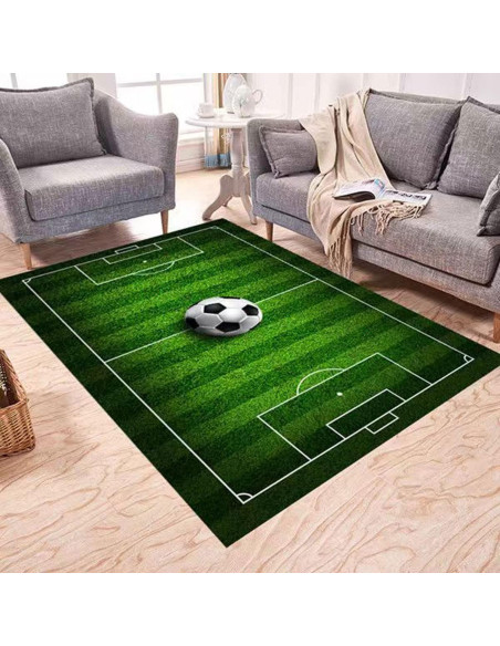 Alfombra de área KEBEXXY 2.6x4m antideslizante fútbol niños