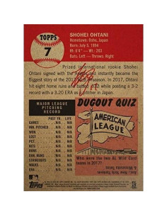 Tarjeta de Novato de Béisbol Topps Shohei Ohtani 2018 - Casi Nueva 2
