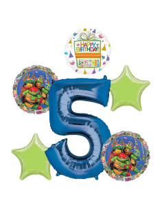 Paquete de Globos TMNT 5to Cumpleaños Anagram BQ_4191