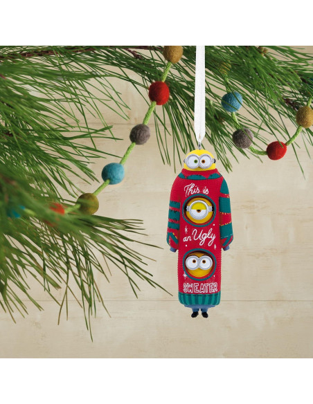 Adorno navideño Hallmark Minions Bob Kevin Stuart 3.3x9.0 cm