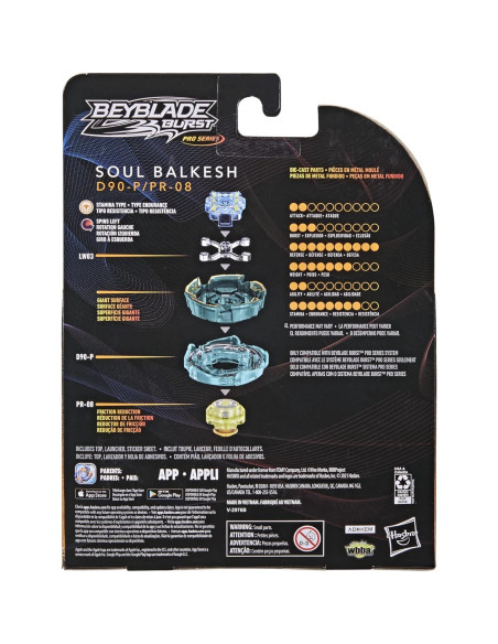 Beyblade Burst Pro Series Soul Balkesh - Peonza de Resistencia