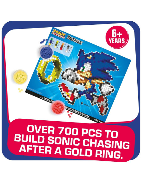 Kit de Manualidades Jixelz Remix TOMY Sonic y Anillo 700 Piezas