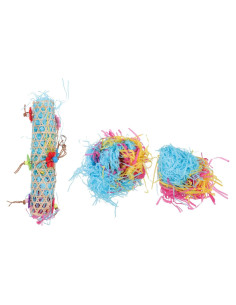 Set Juguete Masticable para Loros Toddmomy 22x16cm Colorido