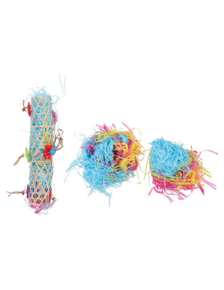 Set Juguete Masticable para Loros Toddmomy 22x16cm Colorido