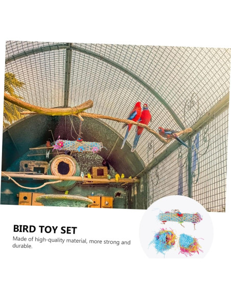 Set Juguete Masticable para Loros Toddmomy 22x16cm Colorido