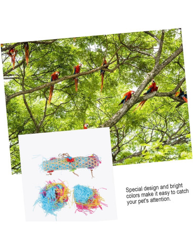 Set Juguete Masticable para Loros Toddmomy 22x16cm Colorido