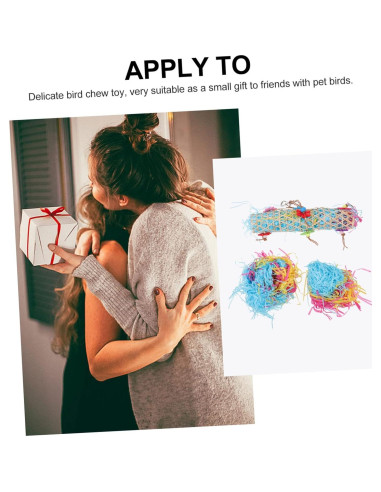 Set Juguete Masticable para Loros Toddmomy 22x16cm Colorido