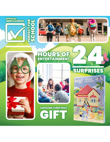 Calendario de Adviento Bluey 2025 con 24 Sorpresas y Juguetes