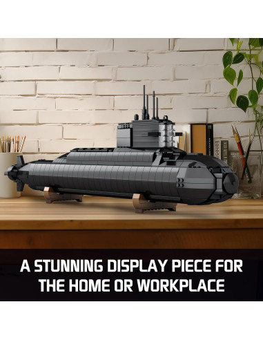 Juego de Construcción Submarino Nuclear Amoyasite 1498 Piezas