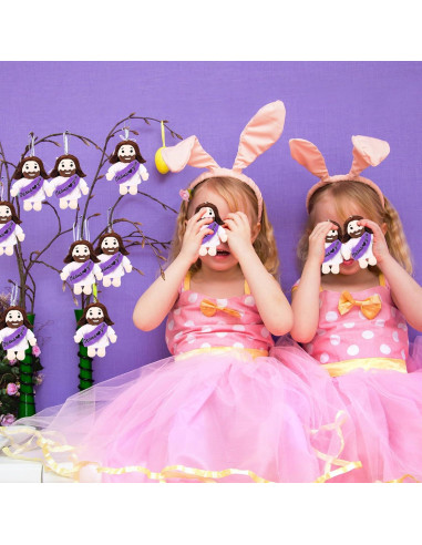 12 Peluches de Jesús HyDren 11 cm Color Púrpura y Blanco